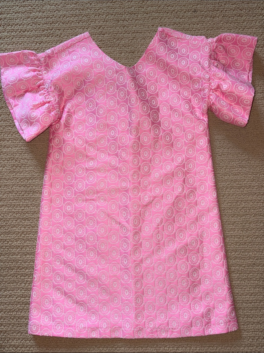 Janie & Jack Bright Pink Shift Dress 10 special occasion